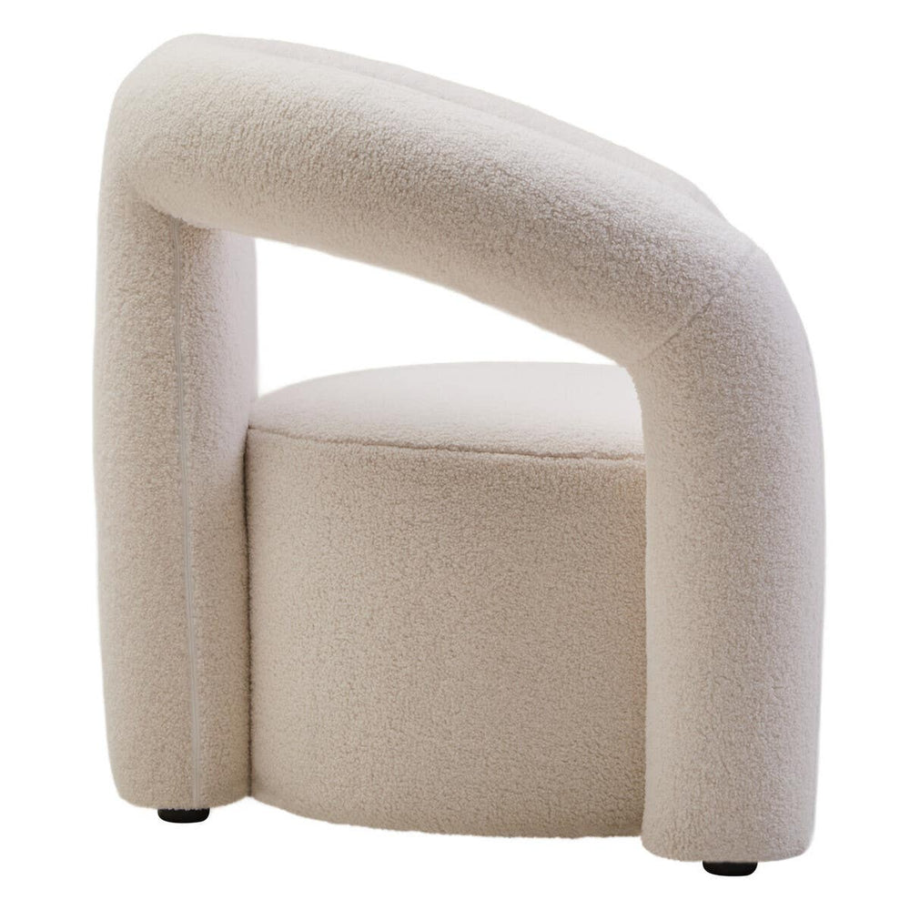 Luxe Ivory Boucle Accent Chair