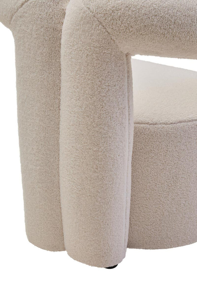 Luxe Ivory Boucle Accent Chair