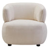 Luxe Ivory Curved Accent Chair