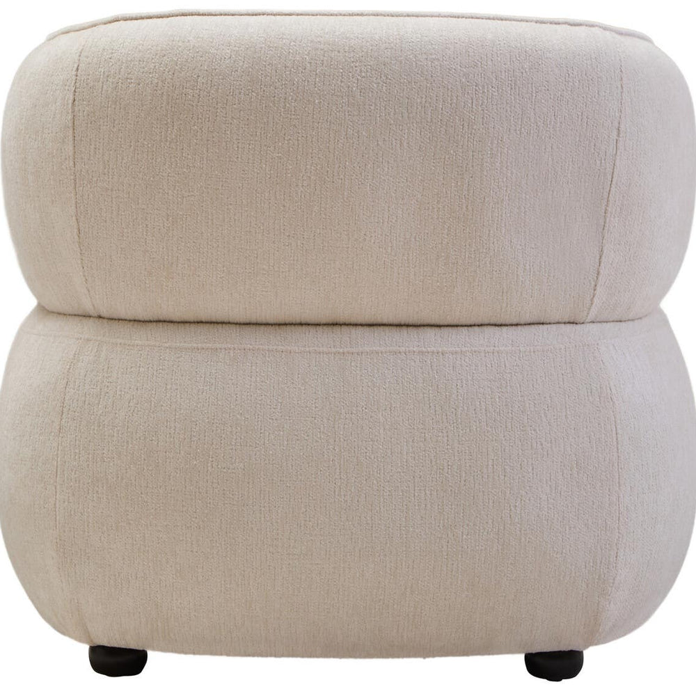 Luxe Ivory Curved Accent Chair
