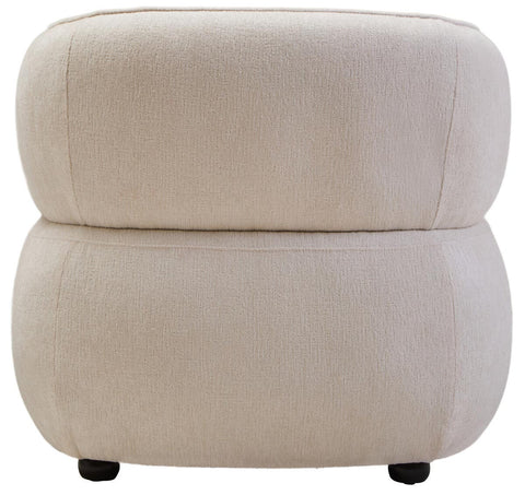 Luxe Ivory Curved Accent Chair