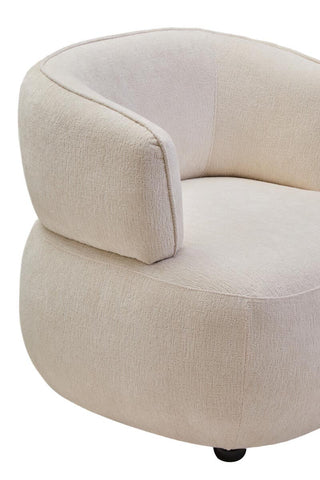 Luxe Ivory Curved Accent Chair