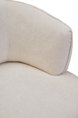 Luxe Ivory Curved Accent Chair