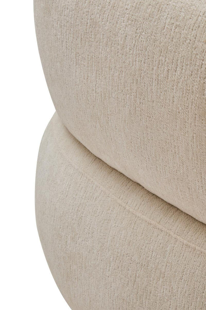 Luxe Ivory Curved Accent Chair