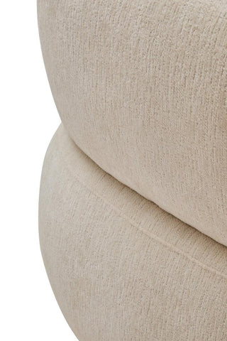 Luxe Ivory Curved Accent Chair