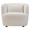 Luxe Curved Cream Accent Chair