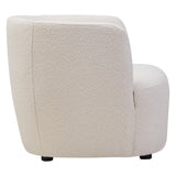 Luxe Curved Cream Accent Chair