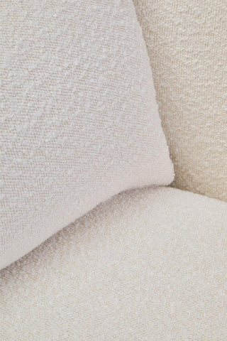 Luxe Curved Cream Accent Chair