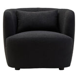 Luxe Curved Black Lounge Chair