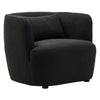Luxe Curved Black Lounge Chair