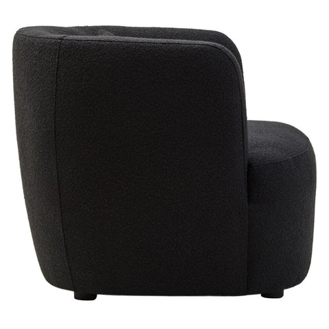 Luxe Curved Black Lounge Chair