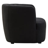 Luxe Curved Black Lounge Chair