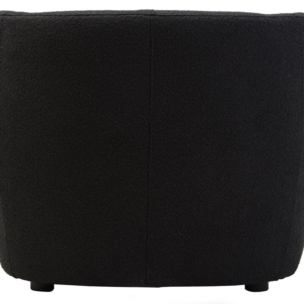 Luxe Curved Black Lounge Chair