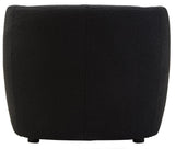 Luxe Curved Black Lounge Chair
