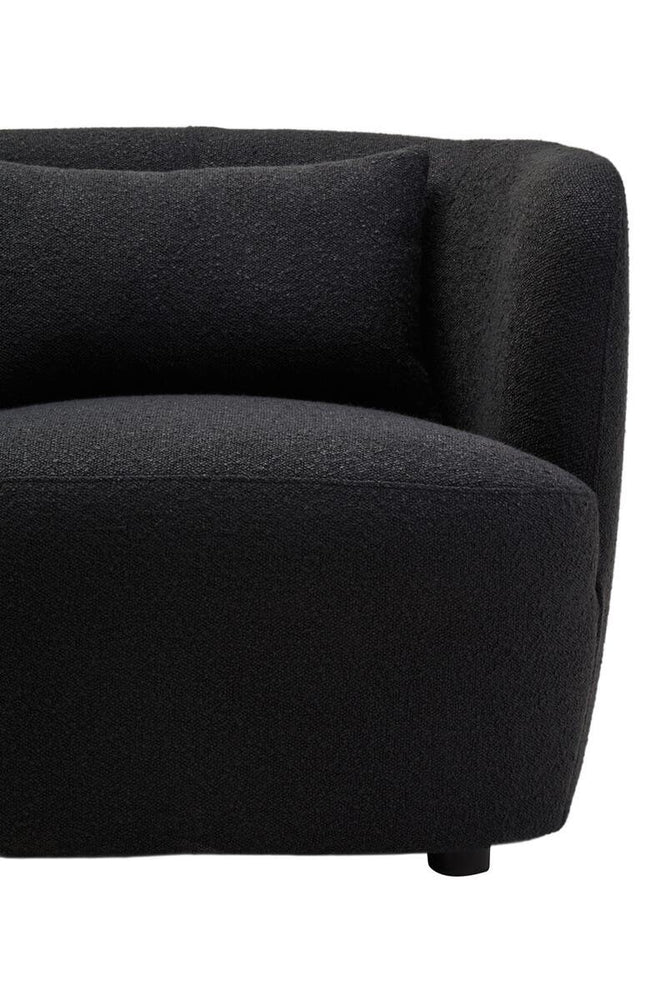 Luxe Curved Black Lounge Chair