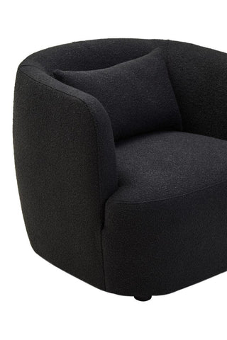 Luxe Curved Black Lounge Chair