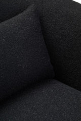Luxe Curved Black Lounge Chair