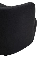 Luxe Curved Black Lounge Chair