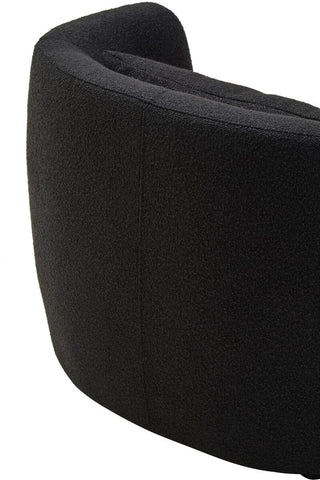 Luxe Curved Black Lounge Chair