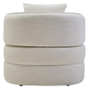 Curved Cream Linen Chair