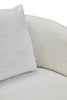 Curved Cream Linen Chair