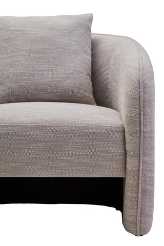 Sleek Grey Curved Accent Chair