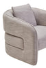 Sleek Grey Curved Accent Chair