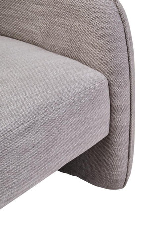 Sleek Grey Curved Accent Chair
