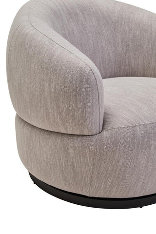 Curved Swivel Accent Chair