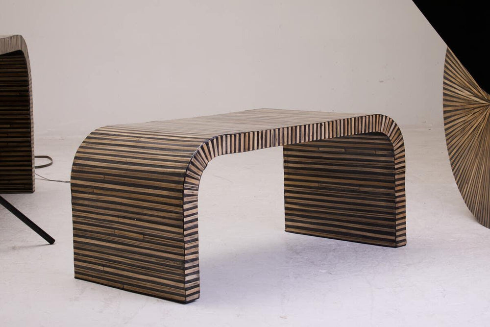 Bamboo Inlay Modern Coffee Table