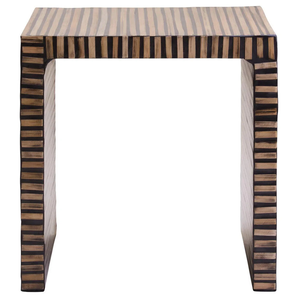 Bamboo Inlay Side Table