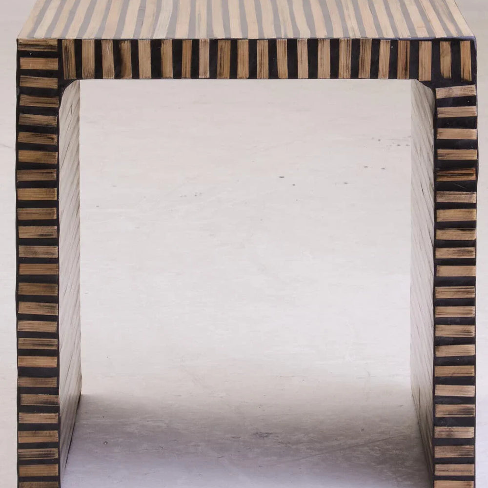 Bamboo Inlay Side Table