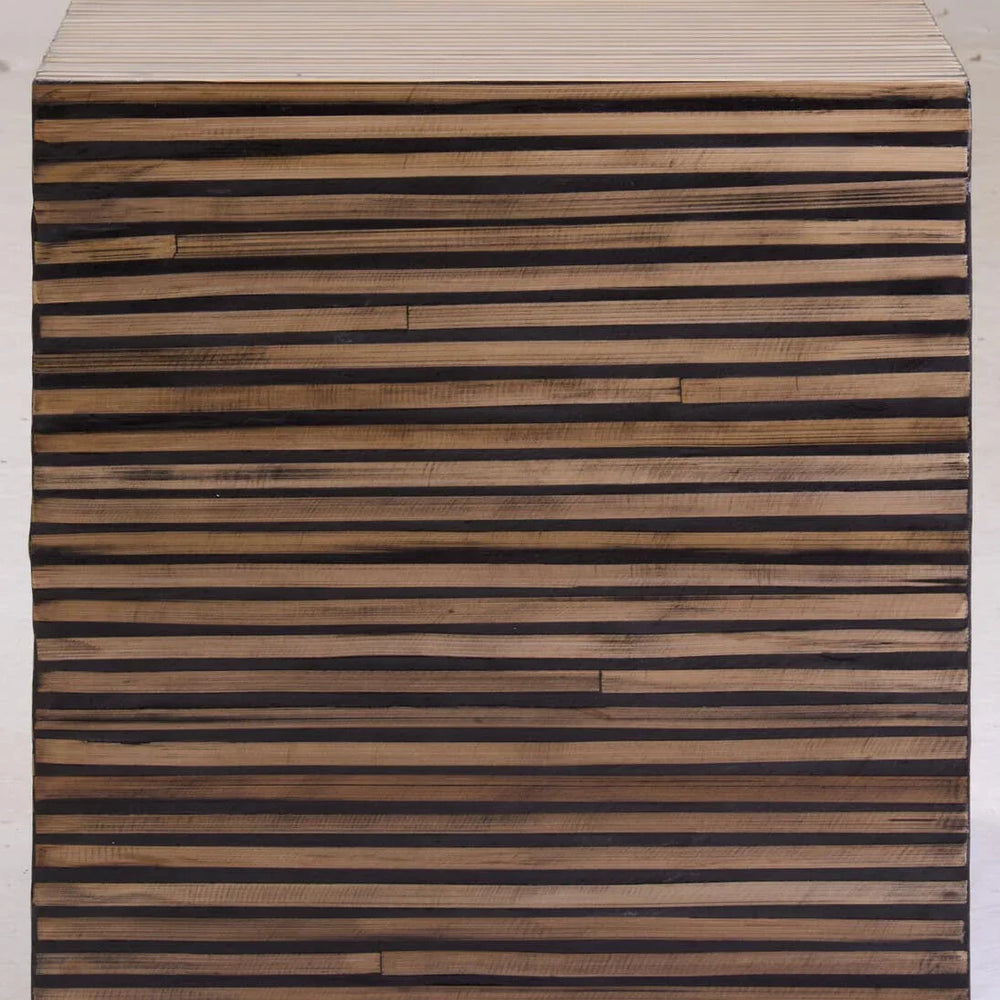 Bamboo Inlay Side Table