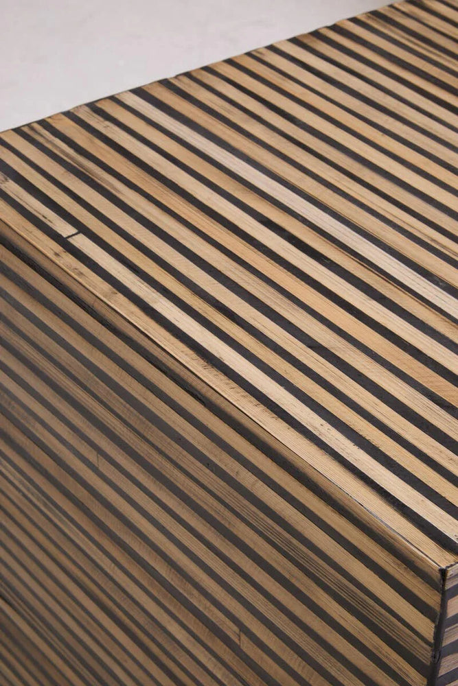 Bamboo Inlay Side Table