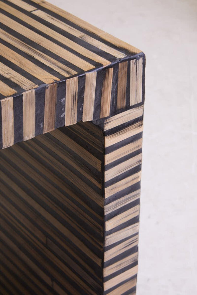 Bamboo Inlay Side Table