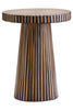 Bamboo Inlay Round Side Table