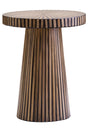 Bamboo Inlay Round Side Table