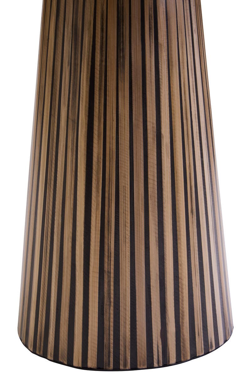 Bamboo Inlay Round Side Table