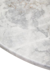 Palermo Round White Marble Top Large Coffee Table Black Ziarat White Marble 30% view 6