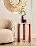 Travertine Round Side Table