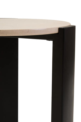 Cream Marble Side Table