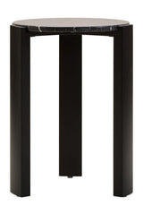 Marble Top Black Side Table