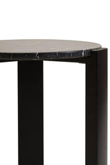 Marble Top Black Side Table