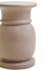 Cream Marble Stool Side Table