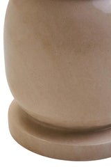 Cream Marble Stool Side Table