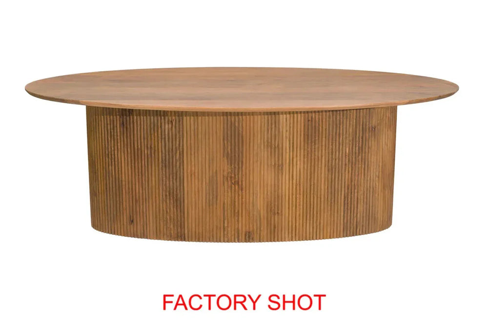 Torello Mango Wood Oval Dining Table
