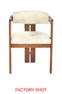 Torello Boucle Fabric and Mango Wood Dining Chair