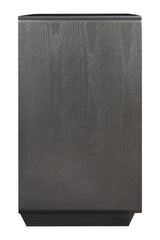 Brown and grey wood veneer seven-drawer dressing table featuring a sleek, modern design with a smooth surface and subtle wood grain texture.