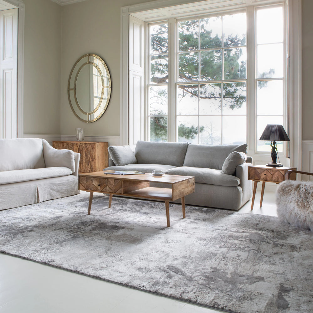 Carlo (Malone) Large 2 Seater Sofa in Beige Linen Fabric as Loose Cover