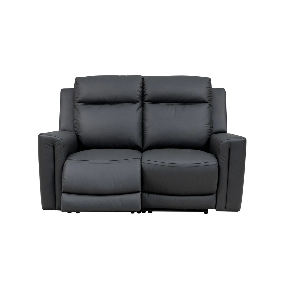 Charcoal Leather Electric 2-Seater Recliner Sofa for Ultimate Comfort